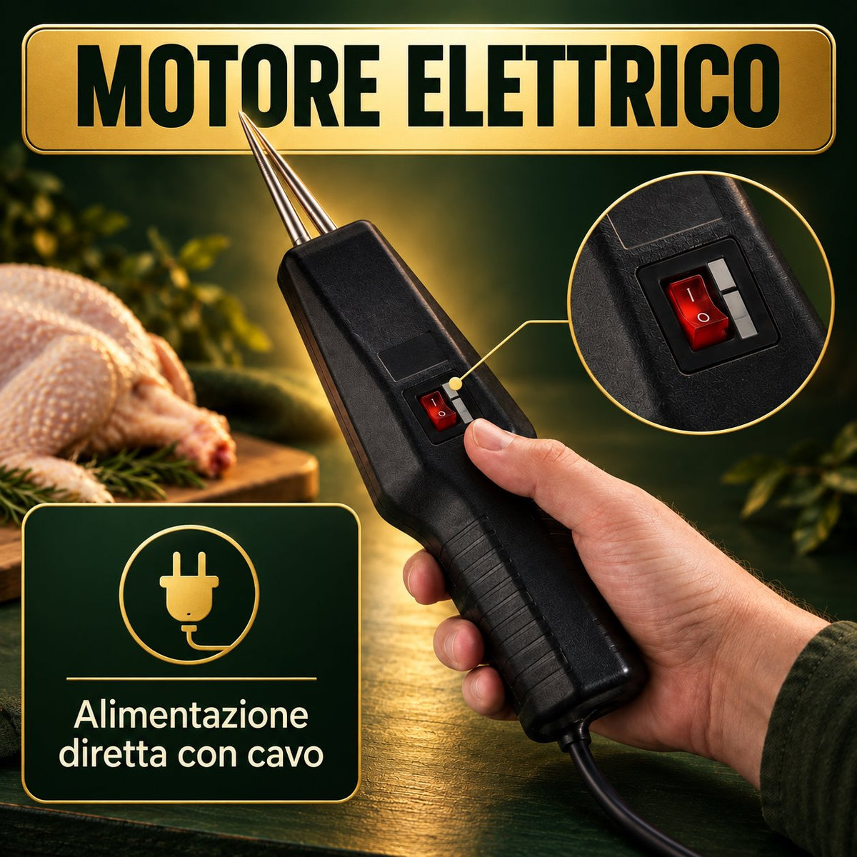 🐔 Spiumatrice Elettrica — 60 Secondi per Volatile