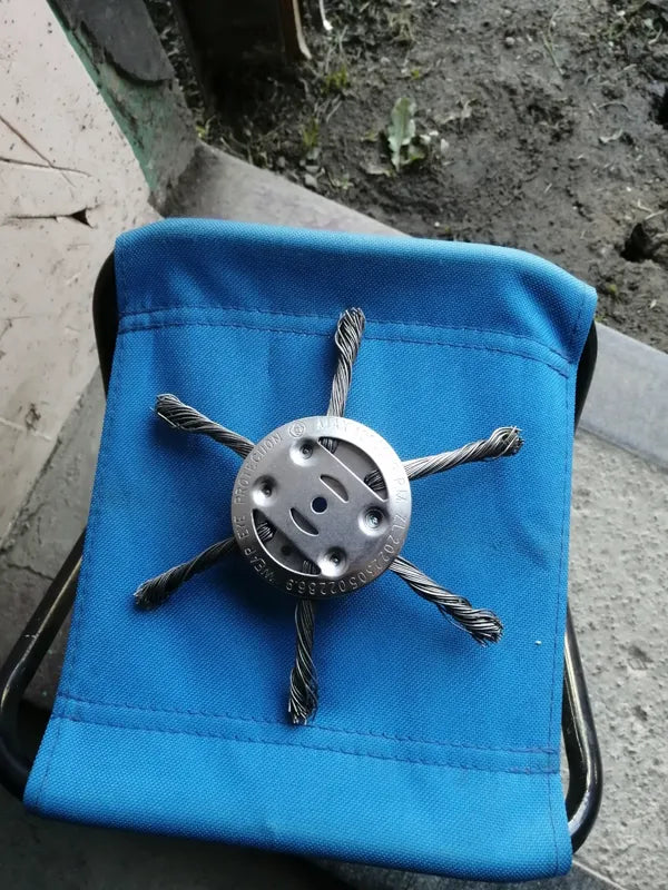 🇮🇹 Testina tagliaerba con 6 lame in acciaio intrecciato inossidabile