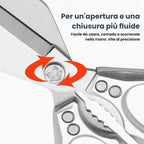 Grandi forbici con lama a forma di diamante, realizzate in solido acciaio inossidabile importato dalla Germania