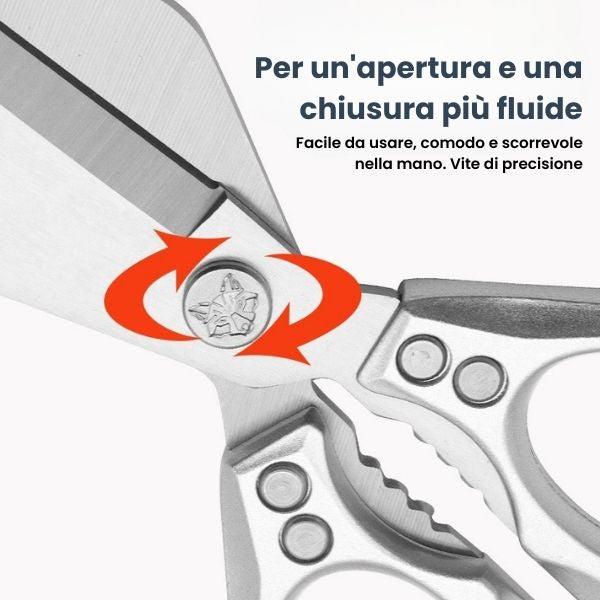 Grandi forbici con lama a forma di diamante, realizzate in solido acciaio inossidabile importato dalla Germania