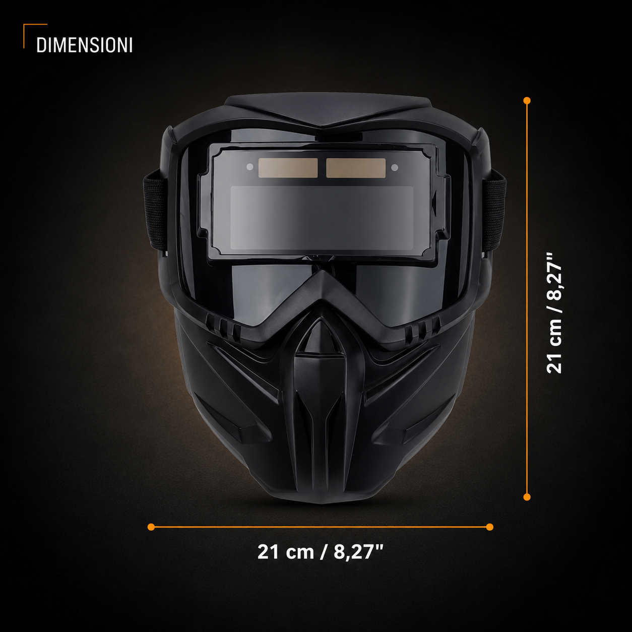 Maschera da Saldatura Automatica 0,1ms | Smontabile in 2 Parti