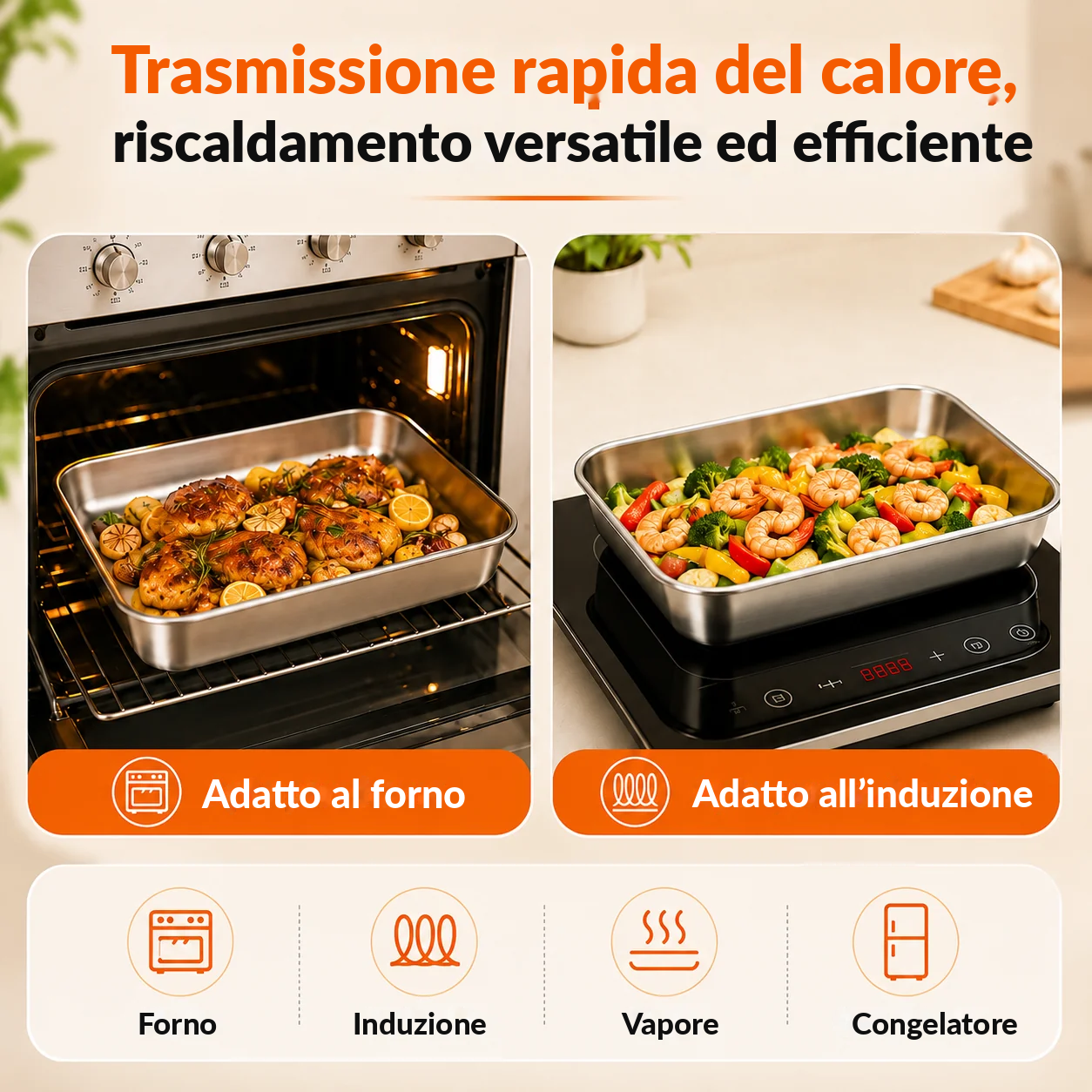 Portane a casa 12, pagane 6 | Contenitori in acciaio inox 304 da 2000 ml