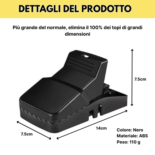 Trappola a Scatto per Topi – Robusta e ad Alta Resistenza