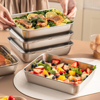 🇮🇹 Contenitore per alimenti da 2000 ml in acciaio inox tedesco massiccio 304