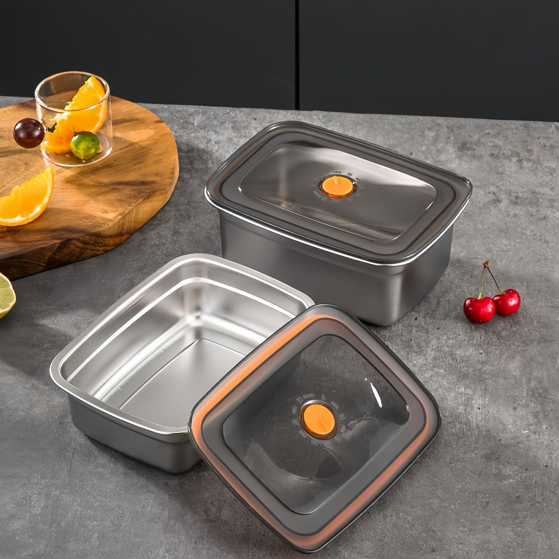 🛡Scatola Ermetica In Acciaio Inox Tedesco 316 Per Conservare Gli Alimenti