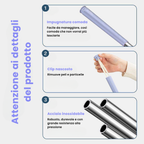 Mop con Cambio del Panno, Design del Manico a Spinta-Tiro con Asciugamano Monouso (LTT)