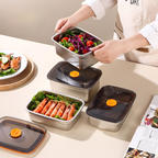 🇮🇹 (Prendi 6+3 gratis) Scatola ermetica in acciaio inox tedesco 316 per conservare gli alimenti