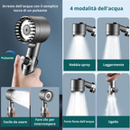 🔥 Soffione doccia 4 in 1 con massaggiante tedesco ad alta pressione con filtro dell'acqua