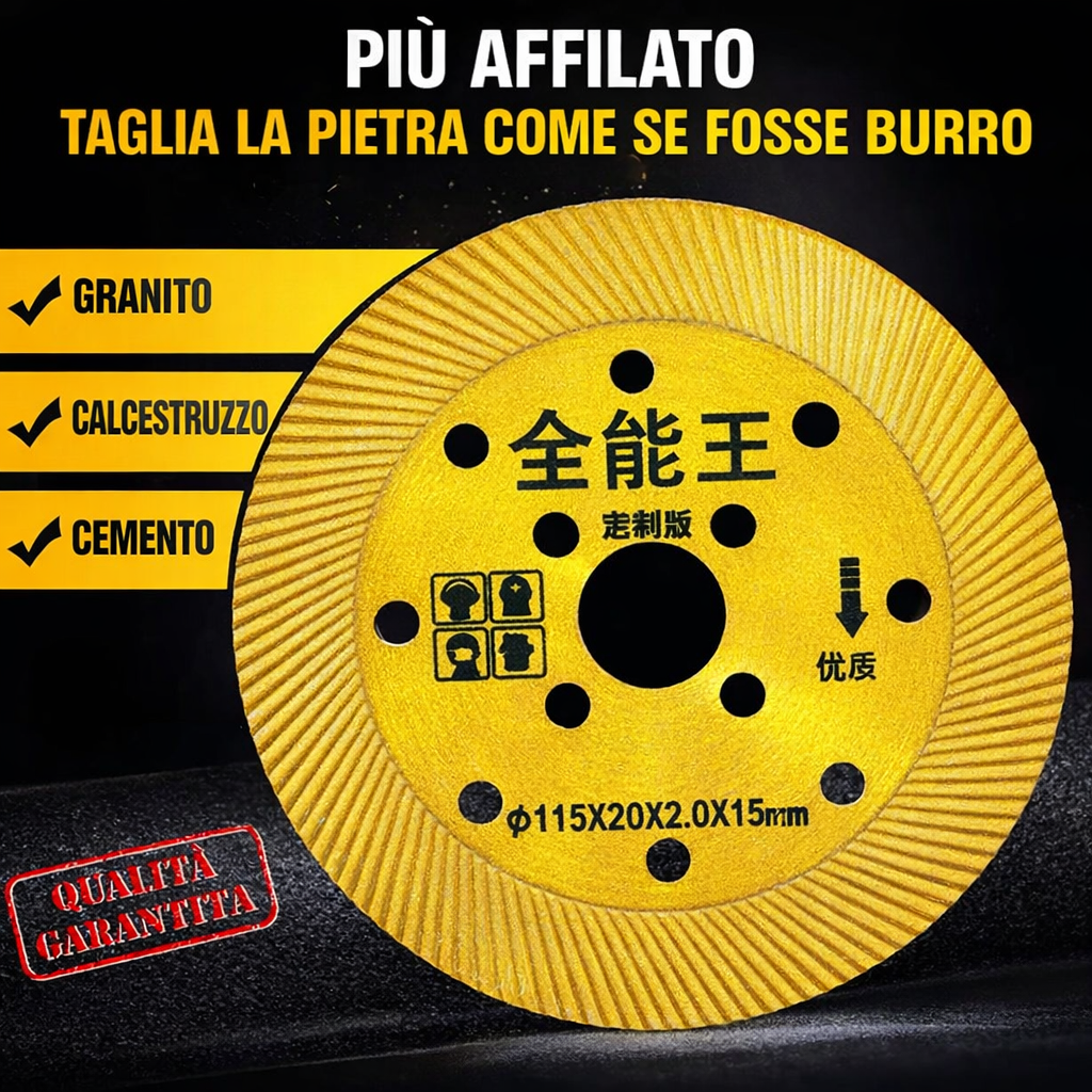 ⚡ Disco da taglio diamantato multifunzione 5 in 1 – taglio, sgrossatura, apertura di scanalature, modellazione e finitura delle superfici