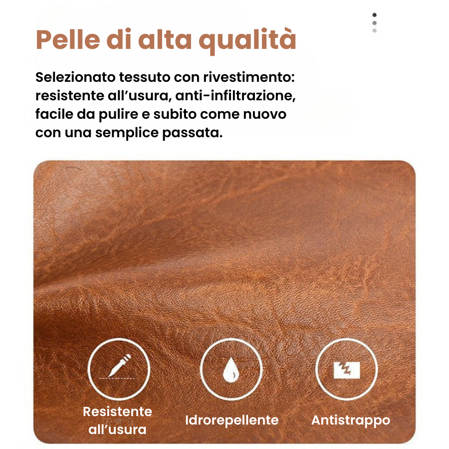 🇮🇹 Borsa a tracolla unisex in pelle bovina pieno fiore, impermeabile e antigraffio, stile vintage