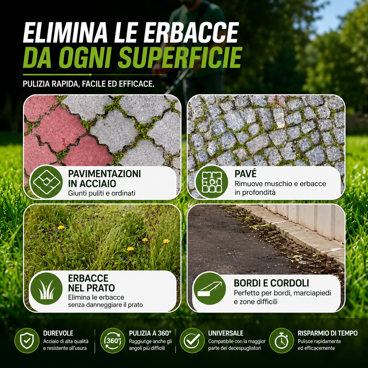 Disco in Filo d’Acciaio per Decespugliatore — Taglio a 360° | Compatibilità Universale