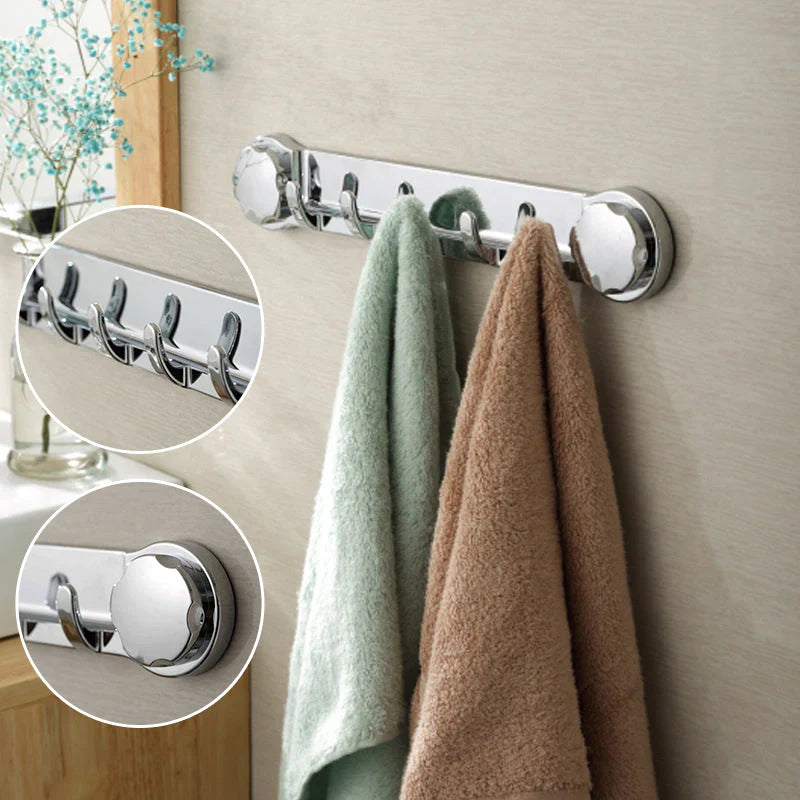 Supporti in acciaio inox con 5 ganci, comodi e capaci di sostenere fino a 20 kg (LTT)