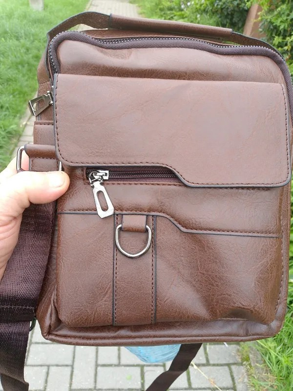 🇮🇹 Borsa a tracolla unisex in pelle bovina pieno fiore, impermeabile e antigraffio, stile vintage