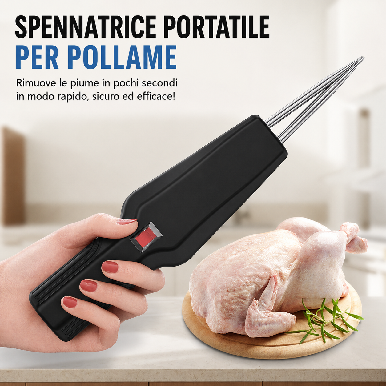 🔥50% DI SCONTO🦆🐓Spennapiume Elettrico per Pollame - Spiumatura facile, risparmia tempo e fatica!