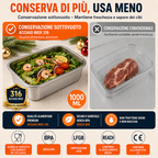 🛡Scatola Ermetica In Acciaio Inox Tedesco 316 Per Conservare Gli Alimenti
