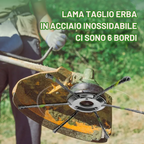 La testa del tosaerba ha 6 bordi in acciaio inossidabile 🌱