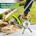 Testina per Decespugliatore Universale — 6 Lame in Acciaio al Carbonio Temprato | Durata 10 Anni