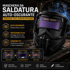 Maschera da Saldatura Automatica 0,1ms | Smontabile in 2 Parti