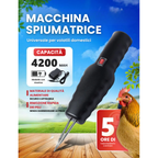 🇮🇹 Macchina per la rimozione delle piume di pollame ad alta potenza, portatile con caricatore rapido