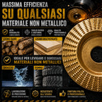 🛠️ Set 3 Dischi Abrasivi per Legno – Acciaio al Carbonio | Piatto, Curvo, Inclinato
