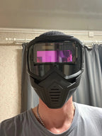🇮🇹 Maschera Da Saldatura Con Oscuramento Automatico 0,1 Ms – Smontabile In 2 Parti, Protezione Totale