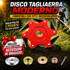 [🎁4 accessori inclusi ] Lama tagliaerba a 6 lame in acciaio al manganese