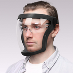 La visiera protegge il viso, gli occhi e le vie respiratorie durante il lavoro