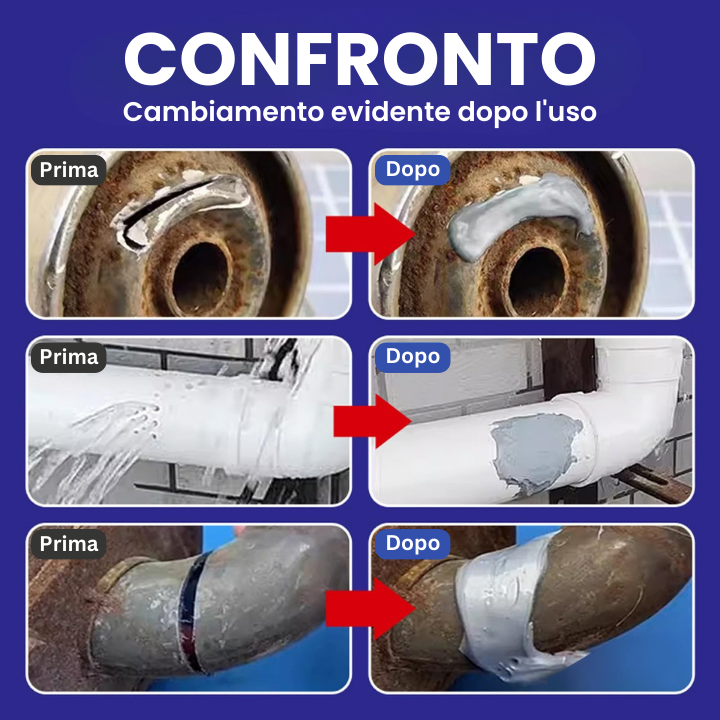 Colla AB per Riparazioni Metalliche Multiuso - La Soluzione Perfetta per Crepe, Perdite e Danni ai Metalli