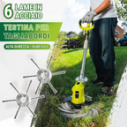 La testina del tagliabordi ha 6 bordi in acciaio inossidabile