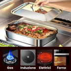 Vassoio Di Cottura In Acciaio Inox SUS304 Per Pentole Calde, Pesce Al Vapore, Cottura Al Forno E Conservazione Degli Alimenti