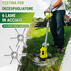 💥Testina Tagliaerba 6 Fili Acciaio Inossidabile — Anti-Blocco
