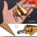 TitanDrill™ – Set di Punte a Gradini in Titanio (6 Punte Multifunzionali)