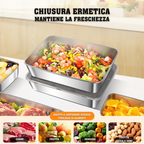🛍️SUPER OFFERTA | Contenitore Per Alimenti Da 2000 ML In Acciaio Inox Tedesco Massiccio 304