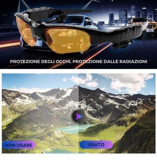 Occhiali da sole Bluetooth, auricolari per occhiali da musica