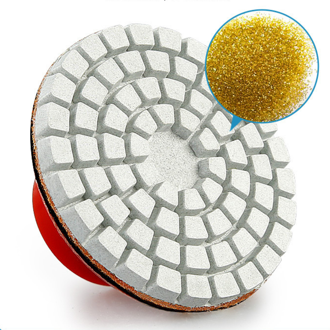 Disco Lucidante Diamantato ad Acqua 2 Pollici (5cm) – Tampone Morbido per Pietra e Giada, Compatibile con Smerigliatrice Angolare