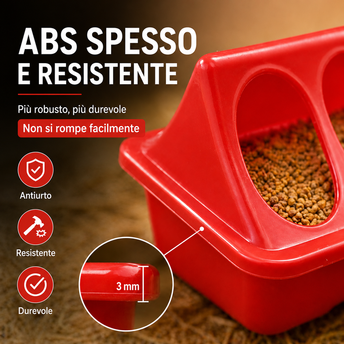Mangiatoia 12 Fori Anti-Spreco | Polli e Avicoli
