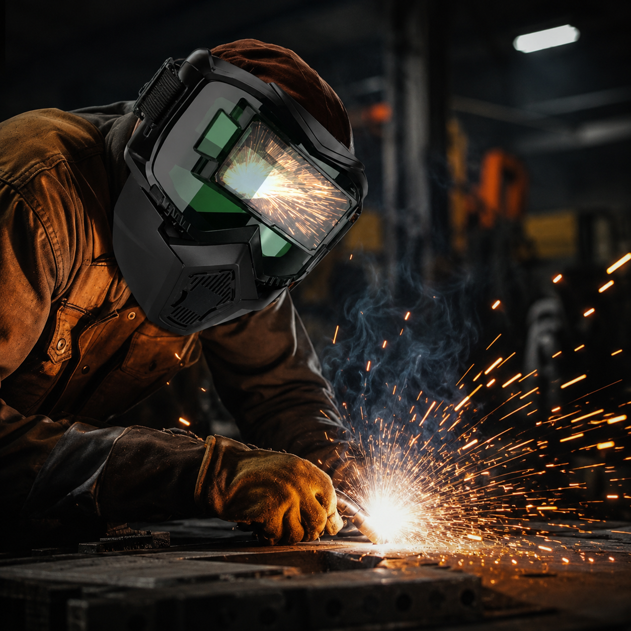 🛡️Maschera Da Saldatura Con Oscuramento Automatico 0,1 Ms – Smontabile In 2 Parti, Protezione Totale