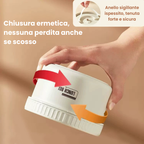 Portapranzo isolato in acciaio inossidabile 304, multistrato, sigillato, a prova di perdite e fornito con una borsa per il trasporto (NEW)