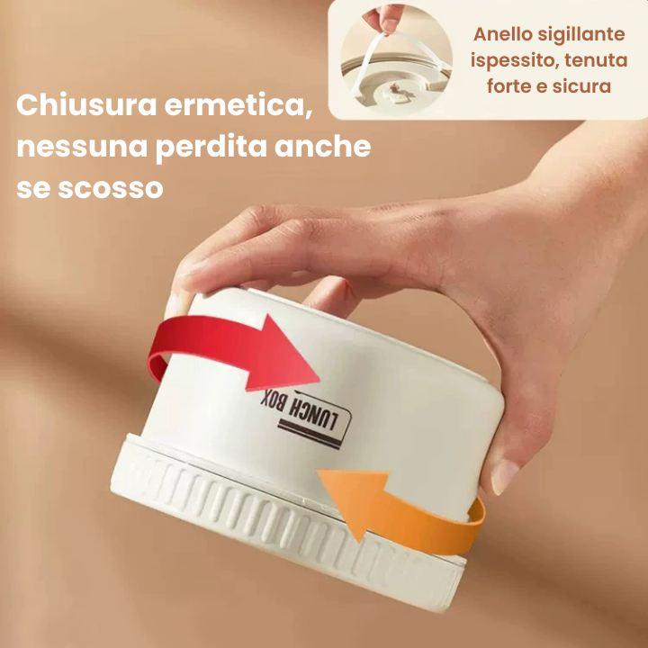 Portapranzo isolato in acciaio inossidabile 304, multistrato, sigillato, a prova di perdite e fornito con una borsa per il trasporto (NEW)