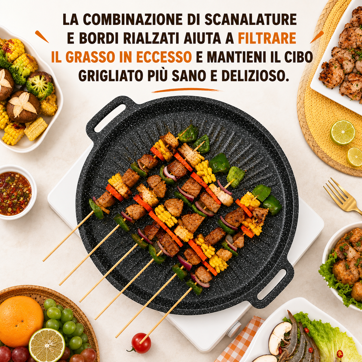 Padella Antiaderente in Pietra Maifan 6 Strati – Senza PFOA | Tutti i Piani Cottura