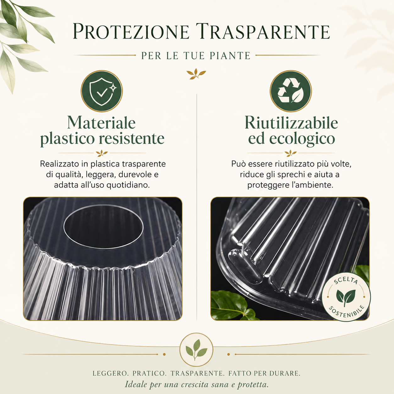 🌱 Copertura Protettiva per Piante – Riutilizzabile, Facile da Installare