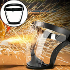 La visiera protegge il viso, gli occhi e le vie respiratorie durante il lavoro