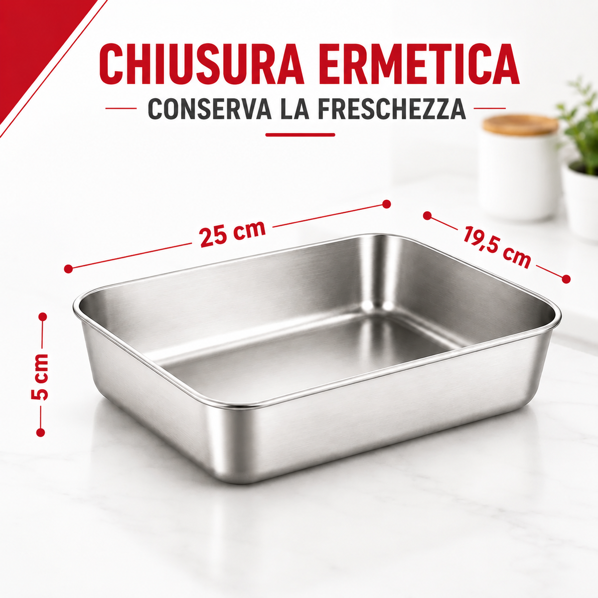 🎁 RICEVI 12, PAGHI SOLO 6! | Contenitori per alimenti in acciaio inox 304 – 2000 ml
