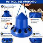 🐓 Mangiatoia automatica per galline, anatre e oche – grande capacità, risparmio di mangime.