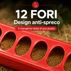 Mangiatoia 12 Fori Anti-Spreco | Polli e Avicoli