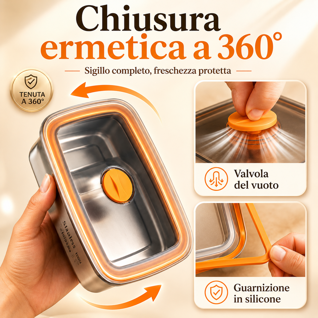 ⚡ Scatola Ermetica In Acciaio Inox Tedesco 316 Per Conservare Gli Alimenti