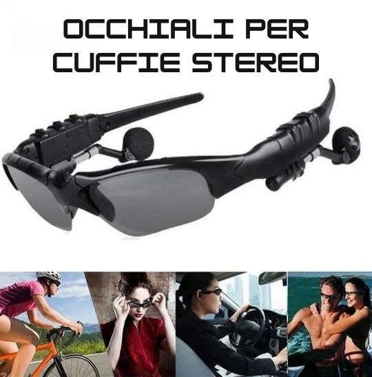 Occhiali da sole Bluetooth, auricolari per occhiali da musica