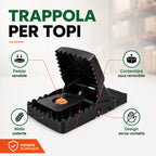 Trappola per Topi Trapper T-Rex | Scatto Rapido, Riutilizzabile