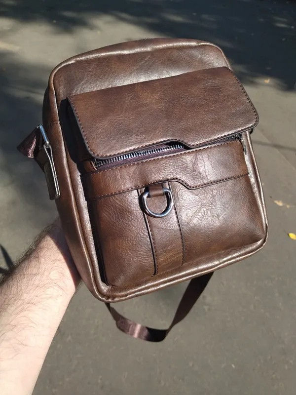 🇮🇹 Borsa a tracolla unisex in pelle bovina pieno fiore, impermeabile e antigraffio, stile vintage