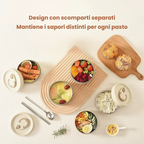 Portapranzo isolato in acciaio inossidabile 304, multistrato, sigillato, a prova di perdite e fornito con una borsa per il trasporto (NEW)